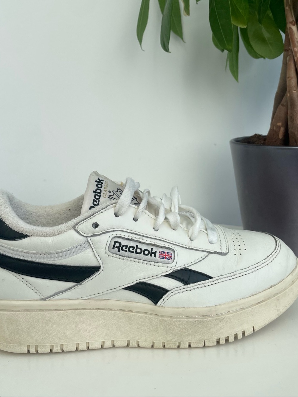 Women Size 7 Reebok Club C Double Revenge Shoes Chalk White Core Black